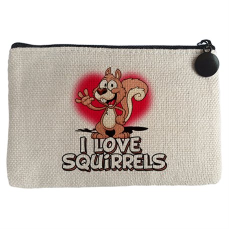 Monedero I Love Squirrels me encantan las ardillas