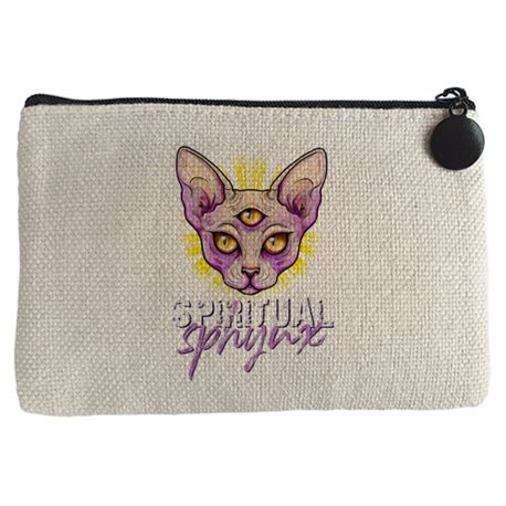 Monedero ilustración de gato spiritual Sphynx