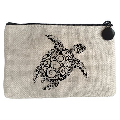 Monedero ilustración de tortuga tribal maori