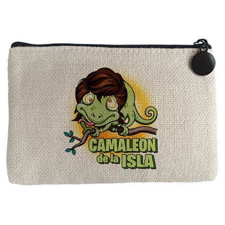 Monedero ilustración parodia divertida de un camaleón de la isla