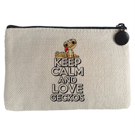 Monedero keep calm and love geckos
