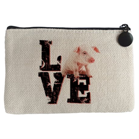 Monedero Love Pig me gustan los certidos mascotas