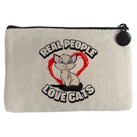 Monedero real people love cats amantes de gatos