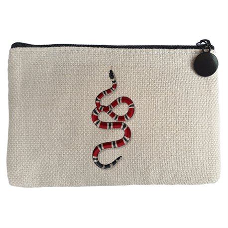 Monedero serpiente coral