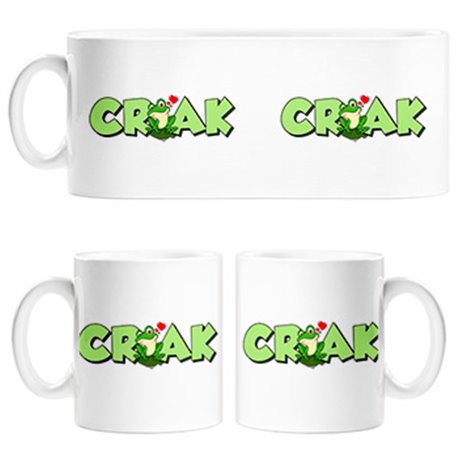 Taza dibujo divertido amor de una rana