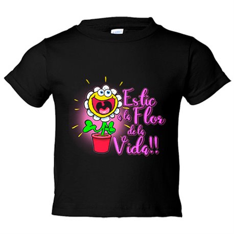 Camiseta niño Estic a la flor de la vida rosa Camiseta niño Estic a la flor de la vida rosa