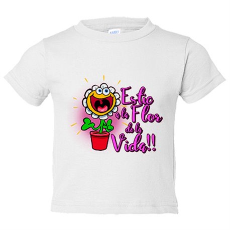 Camiseta bebé Estic a la flor de la vida rosa
