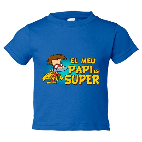 Camiseta bebé El meu papi és super