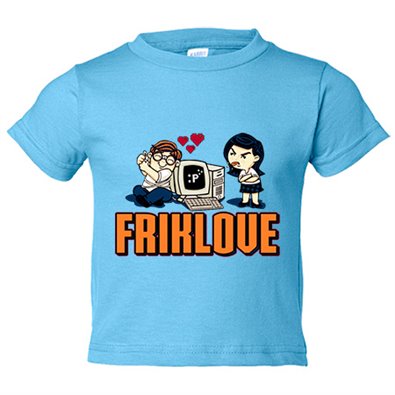 Camiseta bebé Friklove regalo amor frikis San Valentín