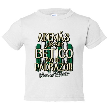 Camiseta niño además de ser Bético soy un padrazo Camiseta niño además de ser Bético soy un padrazo