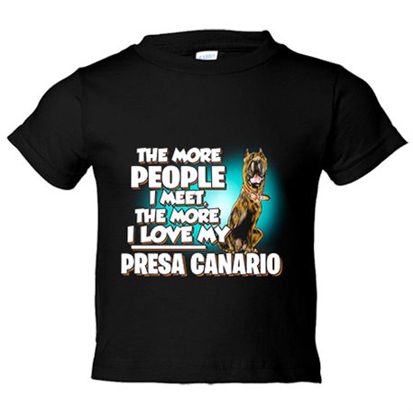 Camiseta bebé I love my Presa Canario raza perro