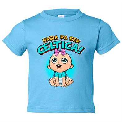 Camiseta bebé nacida para ser Céltica para aficionado al fútbol de Vigo