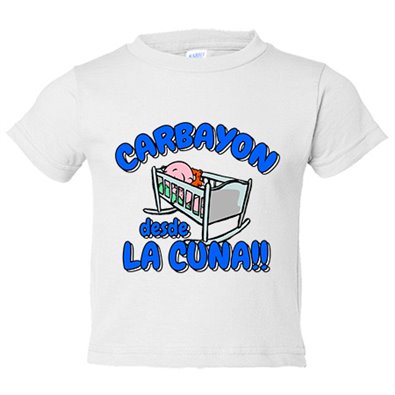 Camiseta bebé Carbayón desde la cuna para aficionado al fútbol