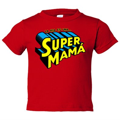 Camiseta niño la mía es una Super Mamá regalo divertido para madres
