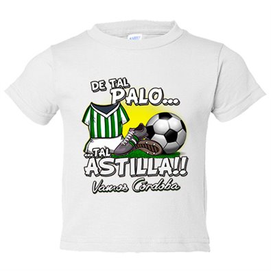 Camiseta bebé de tal palo tal astilla de Córdoba para aficionado al fútbol