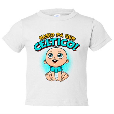 Camiseta bebé nacido para ser Céltico para aficionado al fútbol de Vigo