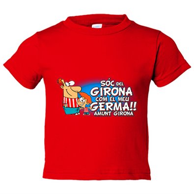 Camiseta bebé Sóc del Girona com el meu germà amunt Girona