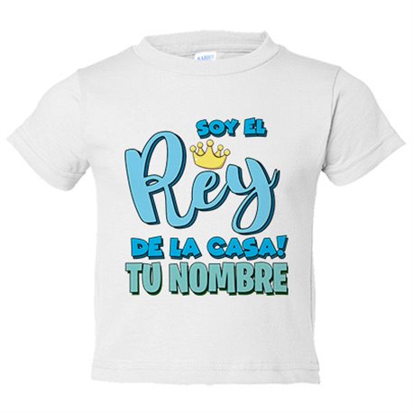 Camiseta niño soy el rey de la casa personalizable con nombre