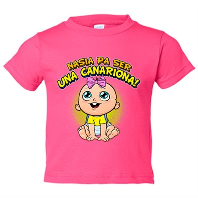 Camiseta bebé nacida para ser una Canariona para aficionada al fútbol de Las Palmas