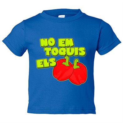 Camiseta bebé No em toquis els pebrots