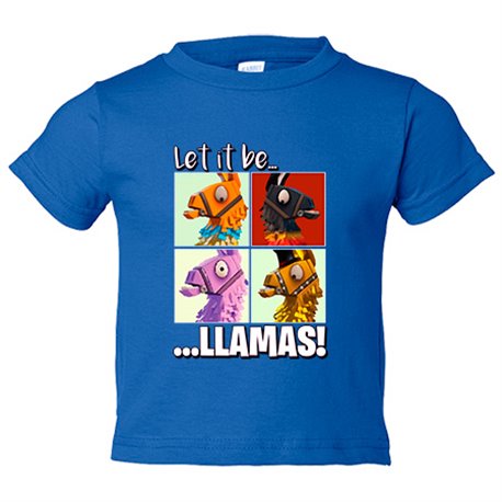 Camiseta bebé ilustración parodia Let It Be Llamas