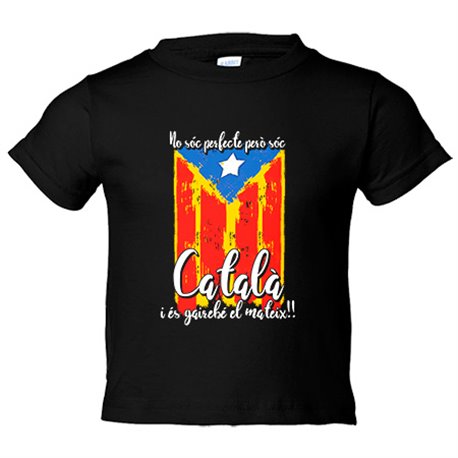 Camiseta bebé no soc perfecte pero soc català