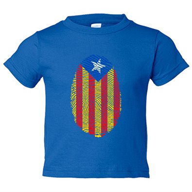 Camiseta bebé Emprenta ADN senyera Catalunya Independent Independència