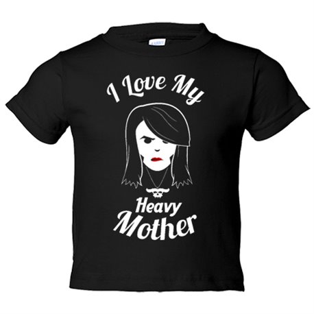 Camiseta bebé I Love My Heavy Mother madre