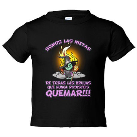 Camiseta niño somos las nietas de todas las brujas que nunca pudisteis quemar