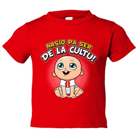 Camiseta bebé nacido para ser de la Cultu para aficionado al fútbol