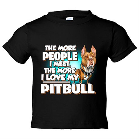 Camiseta bebé I love my Pitbull raza perro