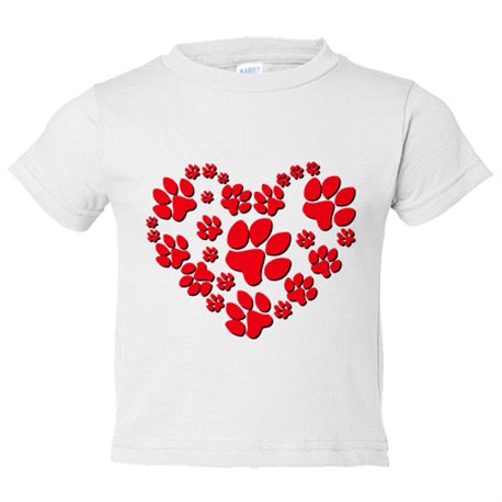 Camiseta bebé amor por los perros pisada de mascota