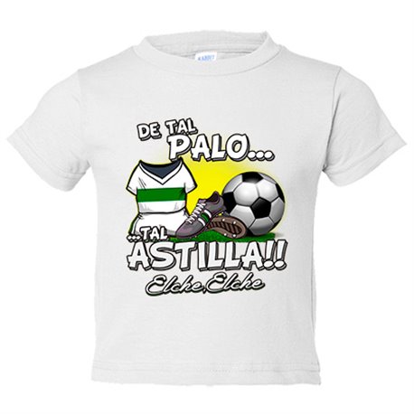 Camiseta bebé de tal palo tal astilla de Elche para aficionado al fútbol