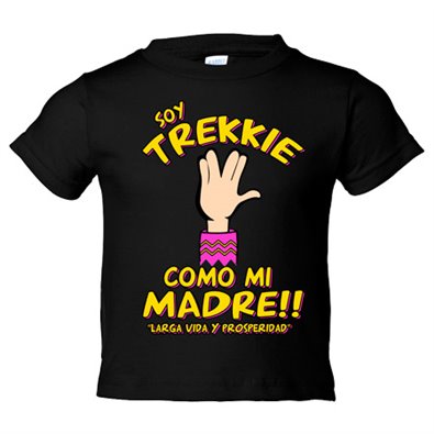 Camiseta bebé soy Trekkie como mi madre