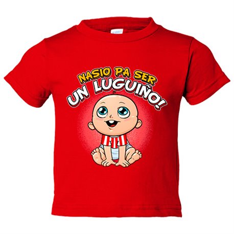 Camiseta bebé nacido para ser Luguiño para aficionado al fútbol de Lugo