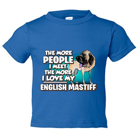 Camiseta bebé I love my English Mastiff Mastín raza perro