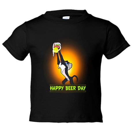 Camiseta bebé Happy Beer Day cumpleaños cervezas