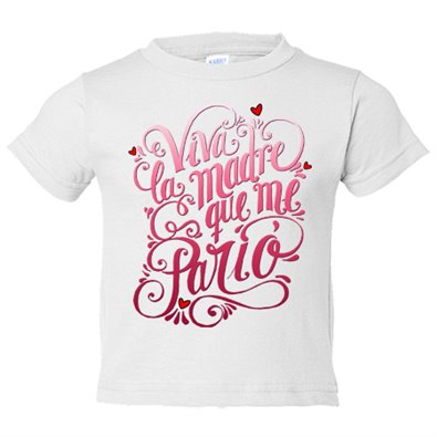 Camiseta bebé viva la madre que me parió rosa