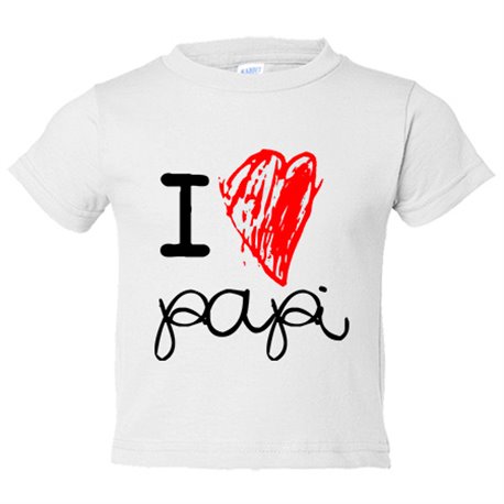 Camiseta bebé I Love papi català
