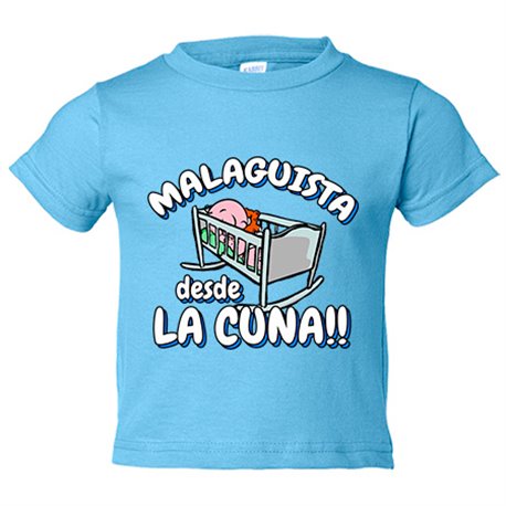 Camiseta bebé Malaguista desde la cuna para aficionado al fútbol