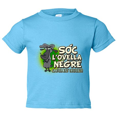 Camiseta bebé Sóc l ovella negre simplement diferent