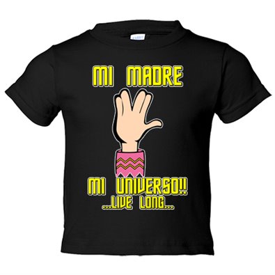 Camiseta bebé mi madre mi universo rosa regalo para madre trekkie