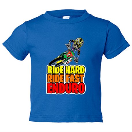 Camiseta niño Motocross Ride Hard Ride Fast Enduro