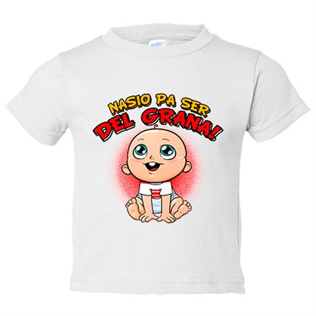 Camiseta bebé nacido para ser del Graná para aficionado al fútbol de Granada