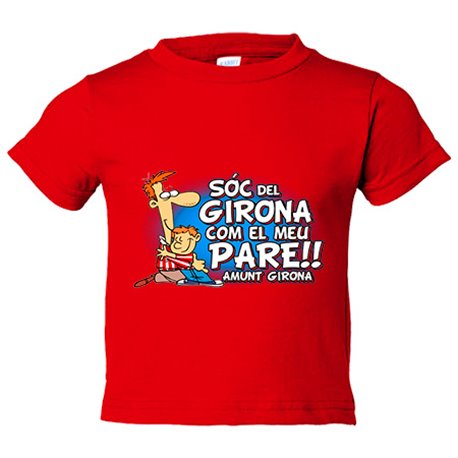 Camiseta bebé Sóc del Girona com el meu pare amunt Girona