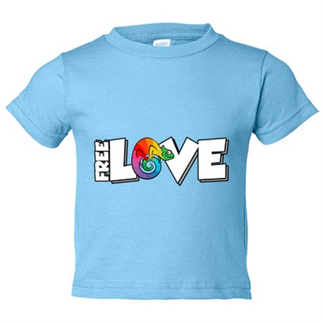 Camiseta bebé amor por los camaleones camaleón