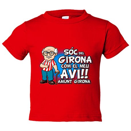 Camiseta bebé Sóc del Girona com el meu avi amunt Girona