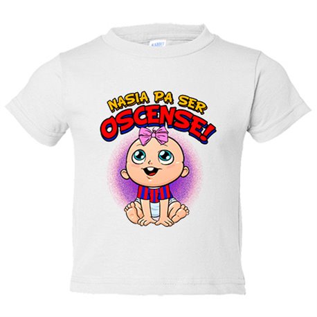 Camiseta bebé nacida para ser Oscense para aficionada al fútbol de Huesca