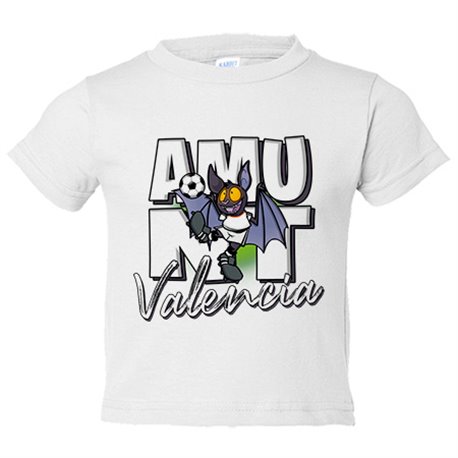 Camiseta bebé parodia del súper murciélago la mascota de fútbol de Valencia