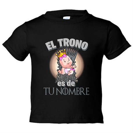 Camiseta niño Juego de Tronos el trono es de niña personalizable con nombre